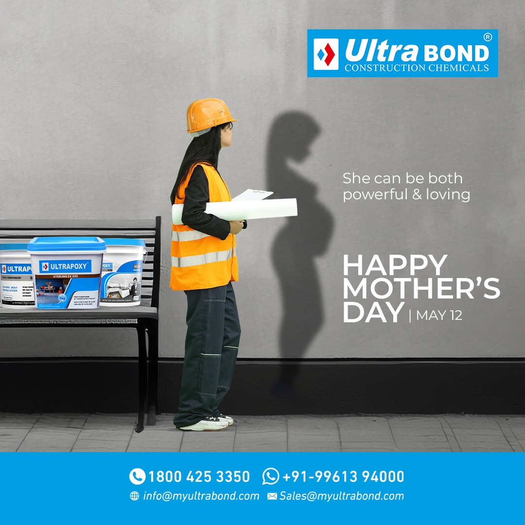 Superwoman isn't a myth. She balances deadlines & cuddles with ease. ‍Happy International Mother's Day to all the superwomen out there.

#MothersDay #ultrabond #constructionchemicals #tileadhesives