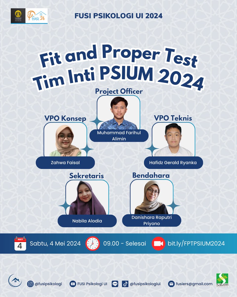 Guys join FPT Tim Inti PSIUM yukkk, jam 09.00 udah mulai lhoo

bit.ly/FPTPSIUM2024