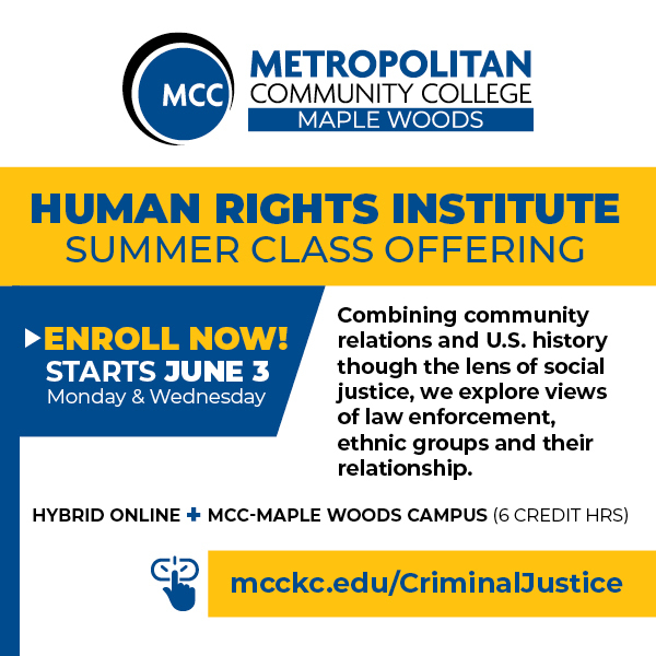 Interested in human relations, social justice and US history? Enroll Now! Criminal Justice, History and Community Relations classes will be combined to examine differing viewpoints of justice and the law. More: mcckc.edu/CriminalJustice
