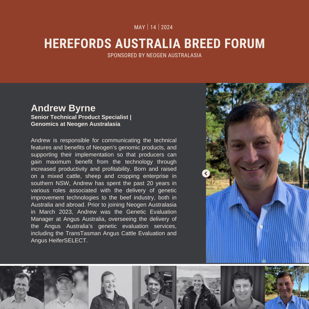 Andrew, from a mixed farming background in southern NSW, offers 20 years of genetic improvement expertise to the beef industry. At Neogen, he promotes genomic products to enhance producer productivity. 
Hear from Andrew, register: fs6.formsite.com/DYUK6c/mzfxbi0…