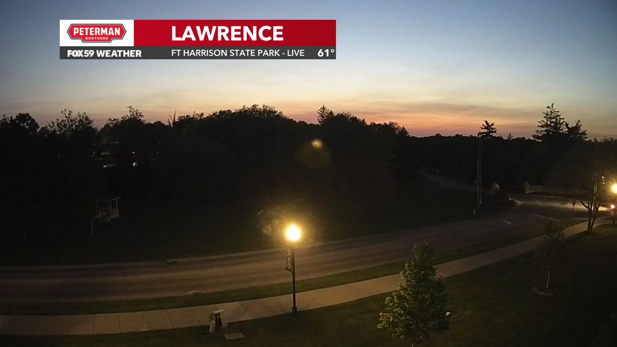 Get ready to find the Northern Lights once again! This is the latest view from Fort Harrison State Park over in Lawrence with a pretty sky heading into the evening. If you get any pictures, send them our way! #NorthernLights #INwx #AuroraBorealis