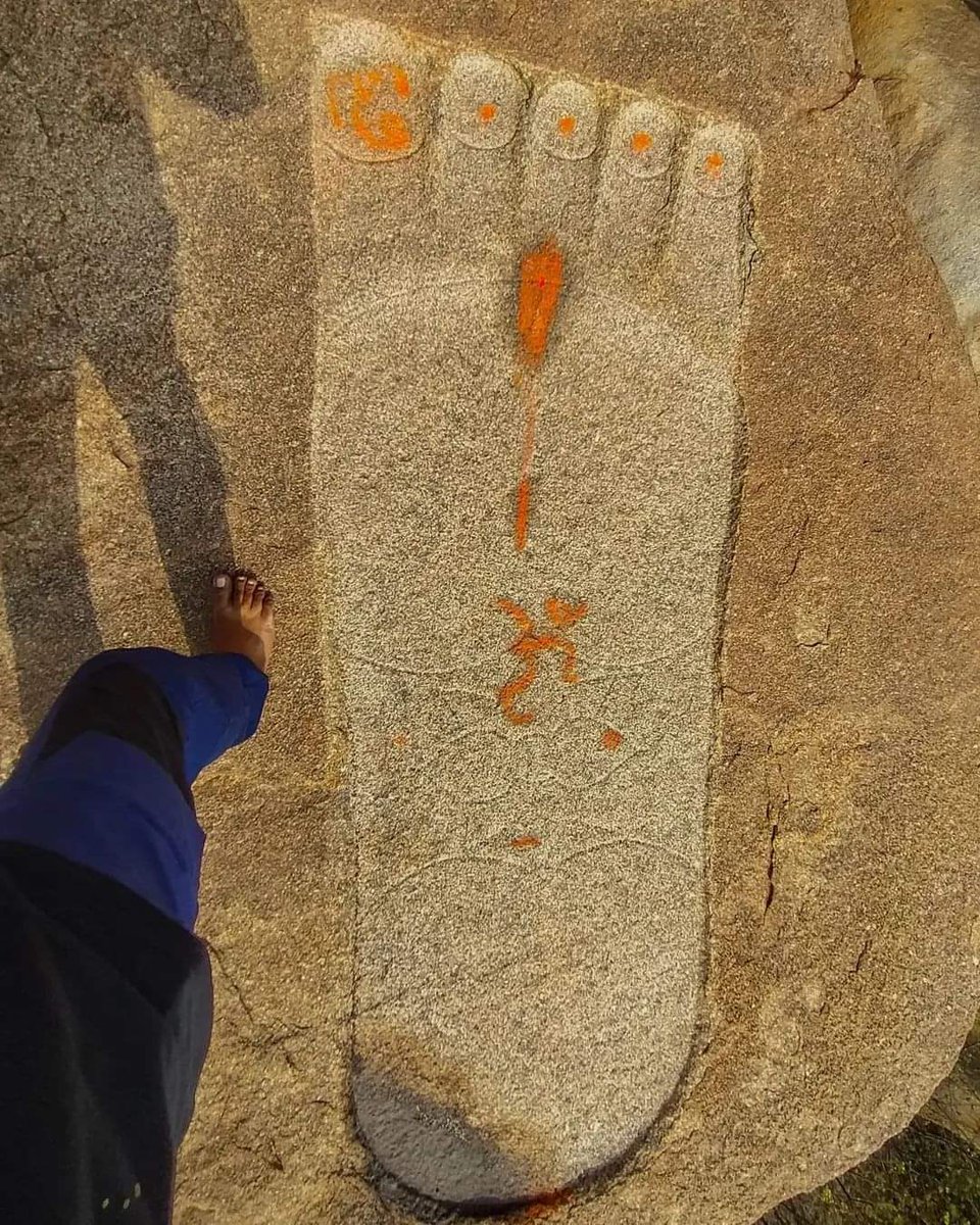 Footprint of Śrī Hanumān ji at Hampi, Karnataka... 🙏