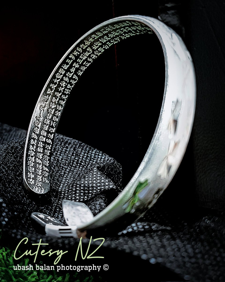 Product Photography 
Fun fact of bracelets - the wearing of a piece of jewellery started 7000 years ago. This engraved silver bracelet is available in Cutesy NZ shops. #jewelryphotography #bracelets #brand #developskills #businessnz #chamberofcommerce