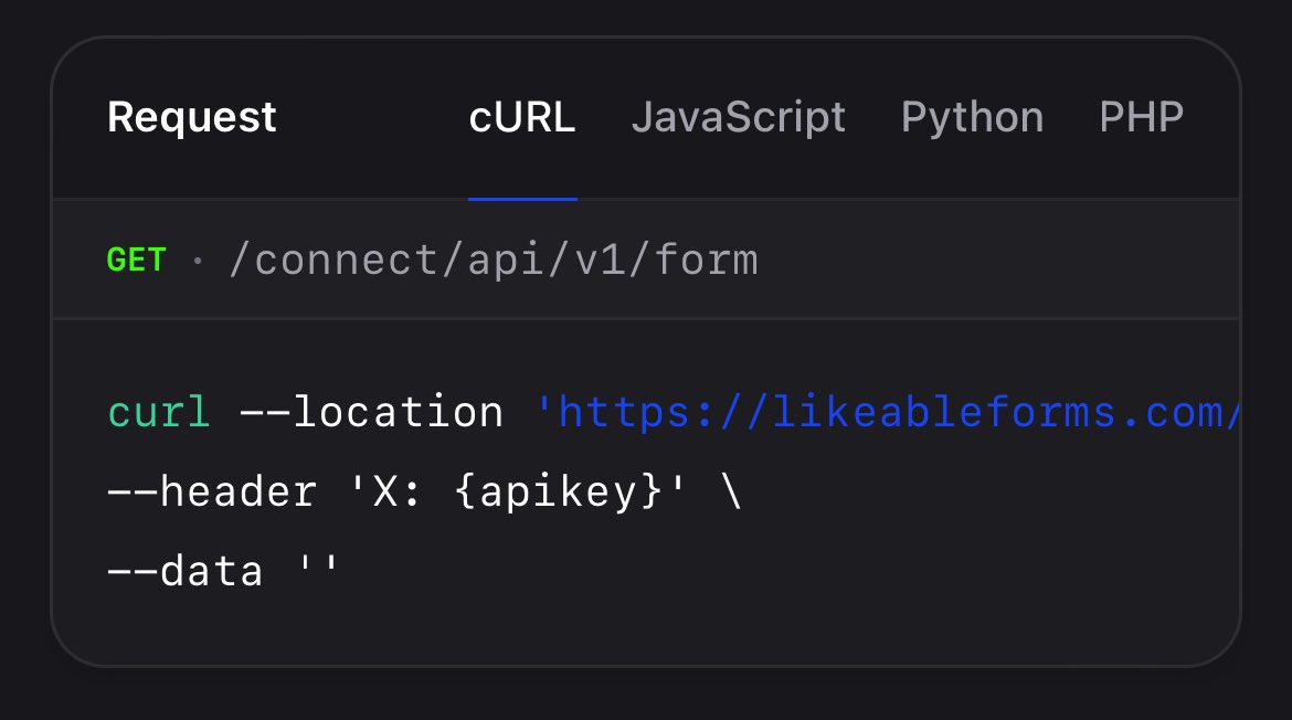 likeableforms's tweet image. Likeable Forms will be releasing our very own API reference site. #apidocs #formbuilder