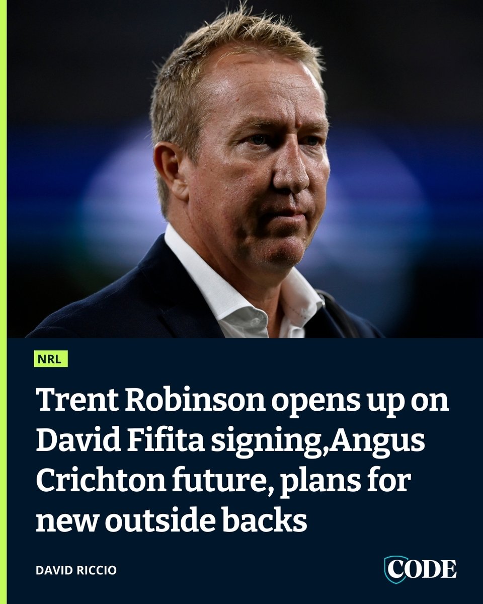 In a candid interview Trent Robinson has revealed why the club pursued David Fifita, which could come at the cost of Angus Crichton, plus the club’s 2025 plan in the outside backs after missing out on Dane Gagai. DETAILS ▶️ bit.ly/3ww5sE9