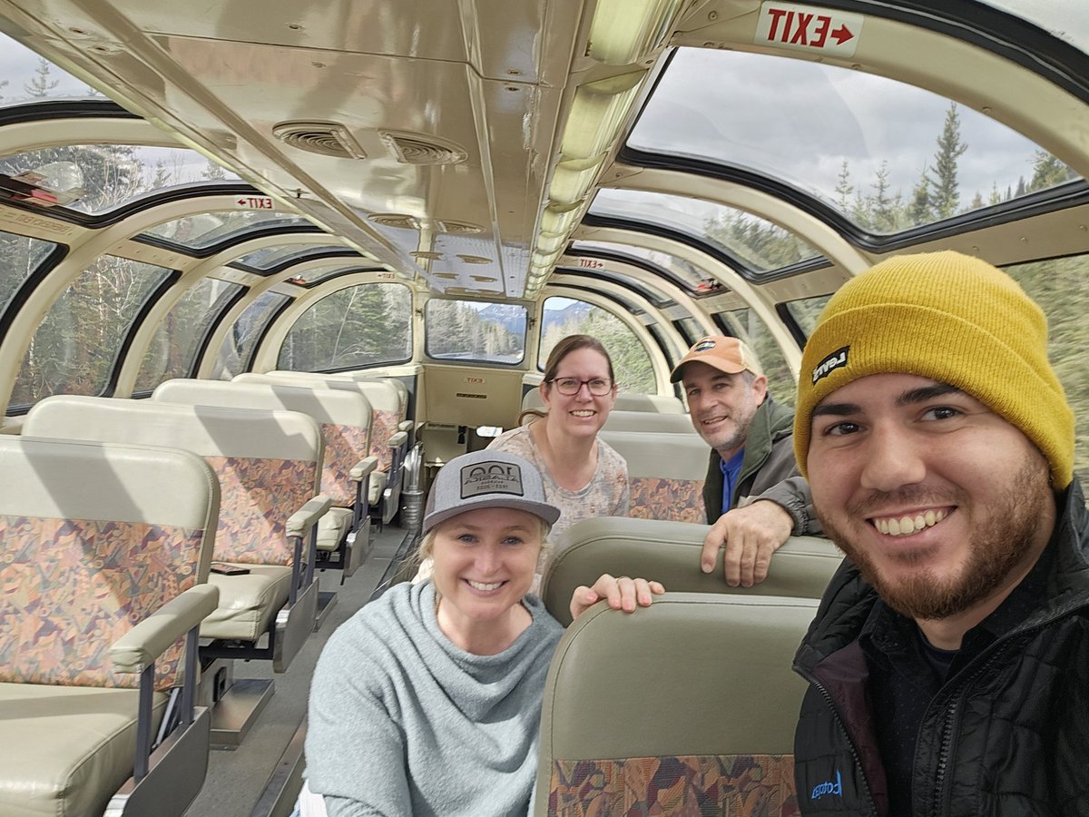 Joshontrains's tweet photo. Happy #NationalTrainDay! Spent today meeting some new first-timer train friends on @AKRR. On to many new adventures for all of us🥳  :) https://t.co/OFIMu5j7G5