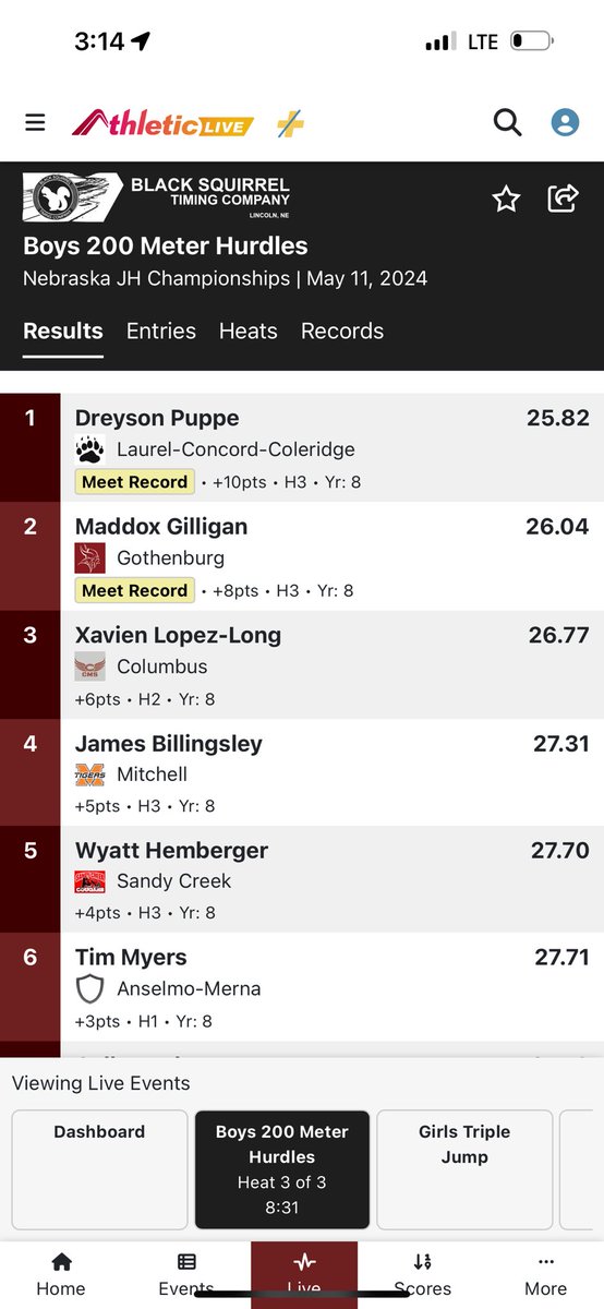 NickPuppe's tweet photo. Drey had himself a day today at the jr high state track meet! 2 golds and 2 state meet records. What an amazing experience. https://t.co/rJxBLM3zyd