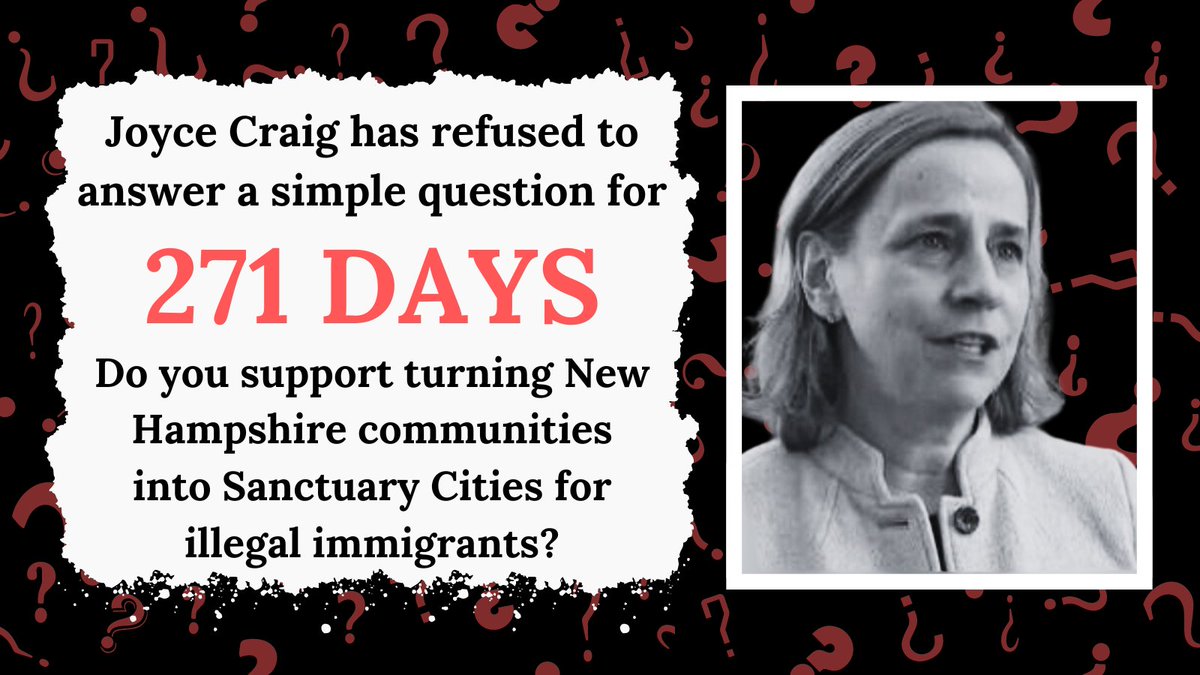 Day 271 of @JoyceCraigNH dodging a simple question. #nhpolitics #nhgov
