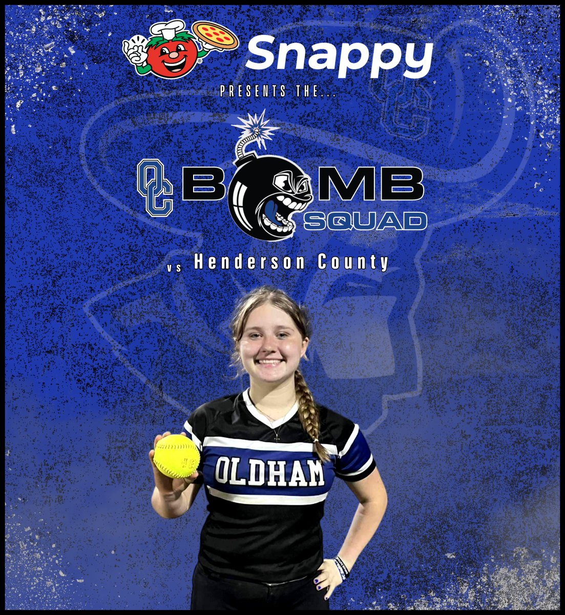 Oldham County’s Bomb Squad is brought to you by @Snappy_Tomato - LaGrange !

1 Bomb for OC to support last night’s game vs. Henderson County!
Bekah Townsend 💣

@OCColonelNation 
#LadyColonelsSoftball
#WeAreOC