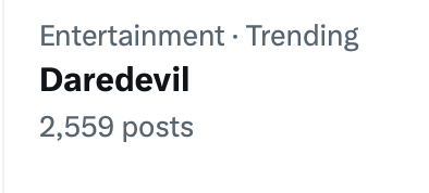 Daredevil is trending! #Daredevil #DaredevilBornAgain