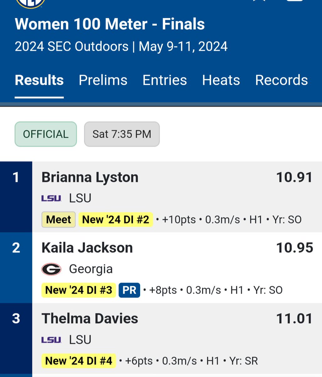 Kaila Jackson is the first woman from Michigan to break 11-seconds in the 100! @Kailatrackstar
