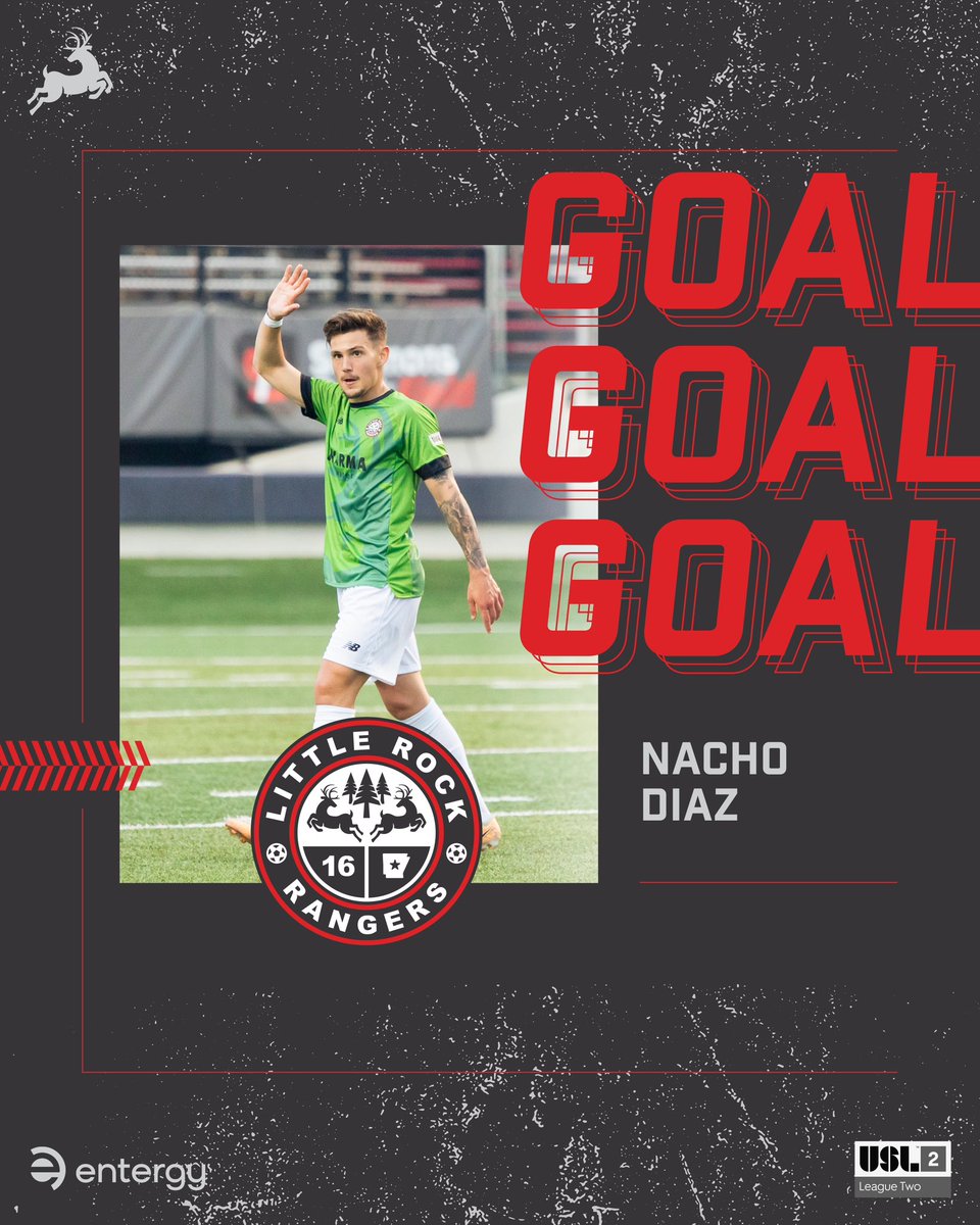 79’ | THERE’S THE OPENER! Nacho Diaz collects the ball from Ethan Blake and slots it into the bottom corner! 🦌1-0🌩️ #LRRvHFC @USLLeagueTwo