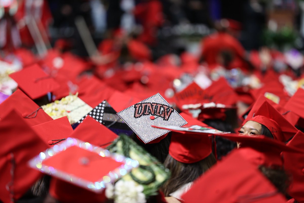 Commencement is the most special time at @UNLV! More than 3,700 students are crossing the stage to join more than 140,000 Rebels as alumni of this great university. I can’t wait to see what you do next!!! #RebelsForever #UNLVGrad