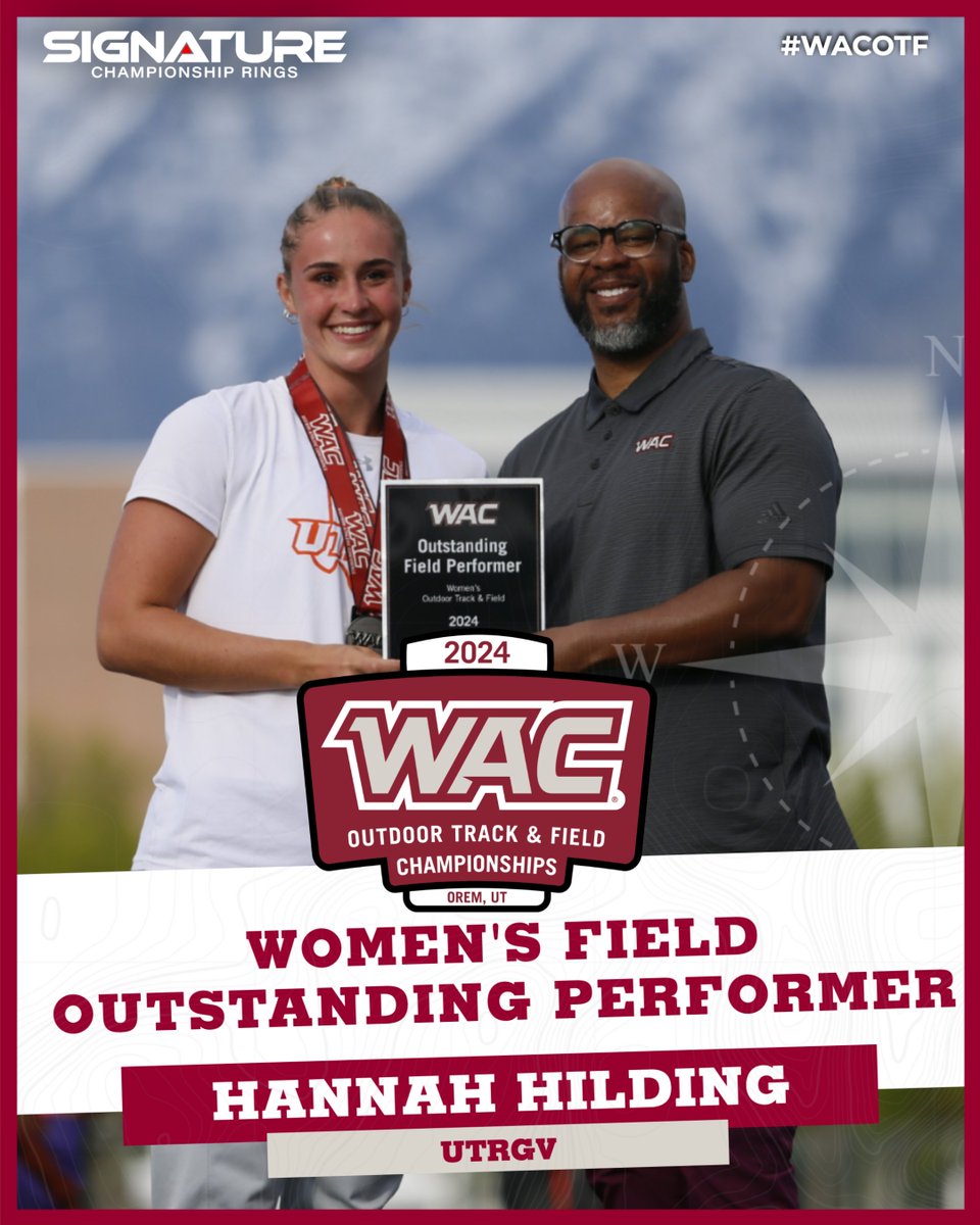 Congratulations to our Most Outstanding Performers for their incredible weekend! Travis Feeny | @SUUTFXC - 23 points Symoria Adkins | @UTRGV_TFXC - 32.5 points Jorden Okyere | @GCU_TrackXC - 18 points Hannah Hilding | @UTRGV_TFXC - 25 points #OneWAC x #WACotf