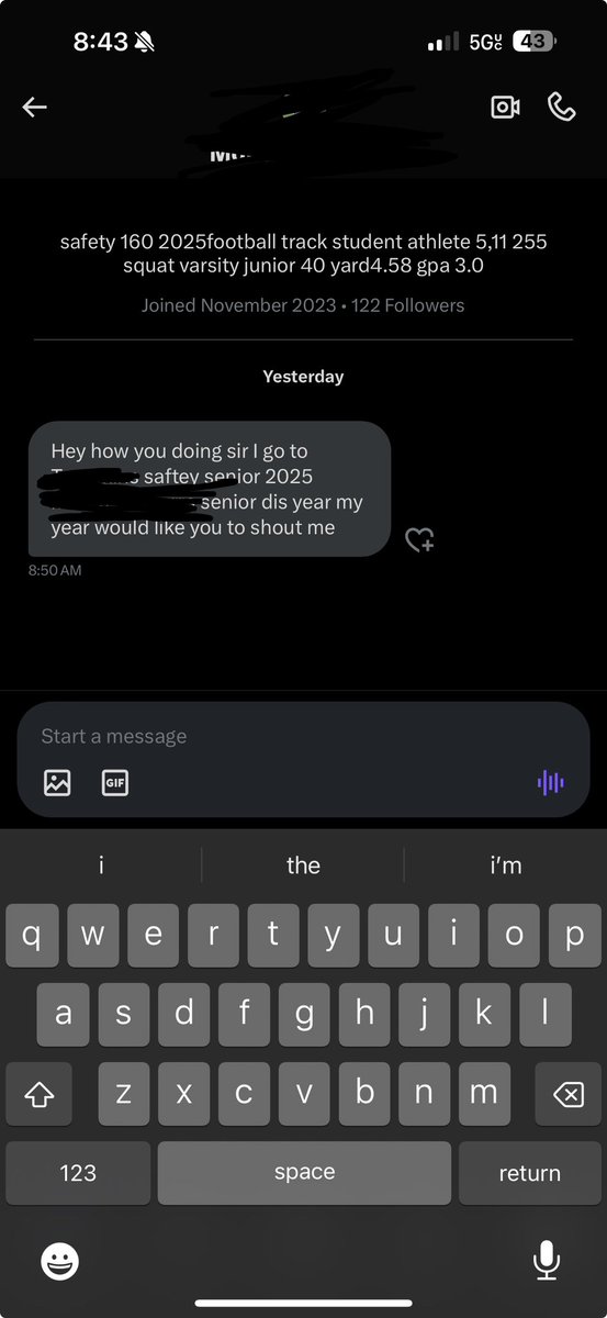 ClayRoberts99's tweet photo. Did I miss something??? Is this how kids talk to coaches now?!?!

NOBODY RESPONDING TO THESE MESSAGES https://t.co/cZ7b3kmY1x