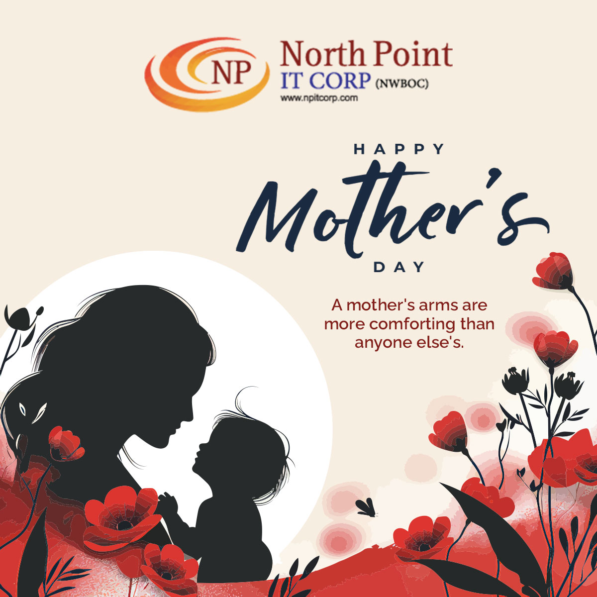 Happy Mother's Day..!
A mother's arms are more comforting than anyone else's.

#NorthPoint #hrconsultant #newjobs #creativity #federalgovernment #services #talented #operations #cleansing #operations #ability #may12 #mothersday2024 #mothersday #mother #love #motherlove #family