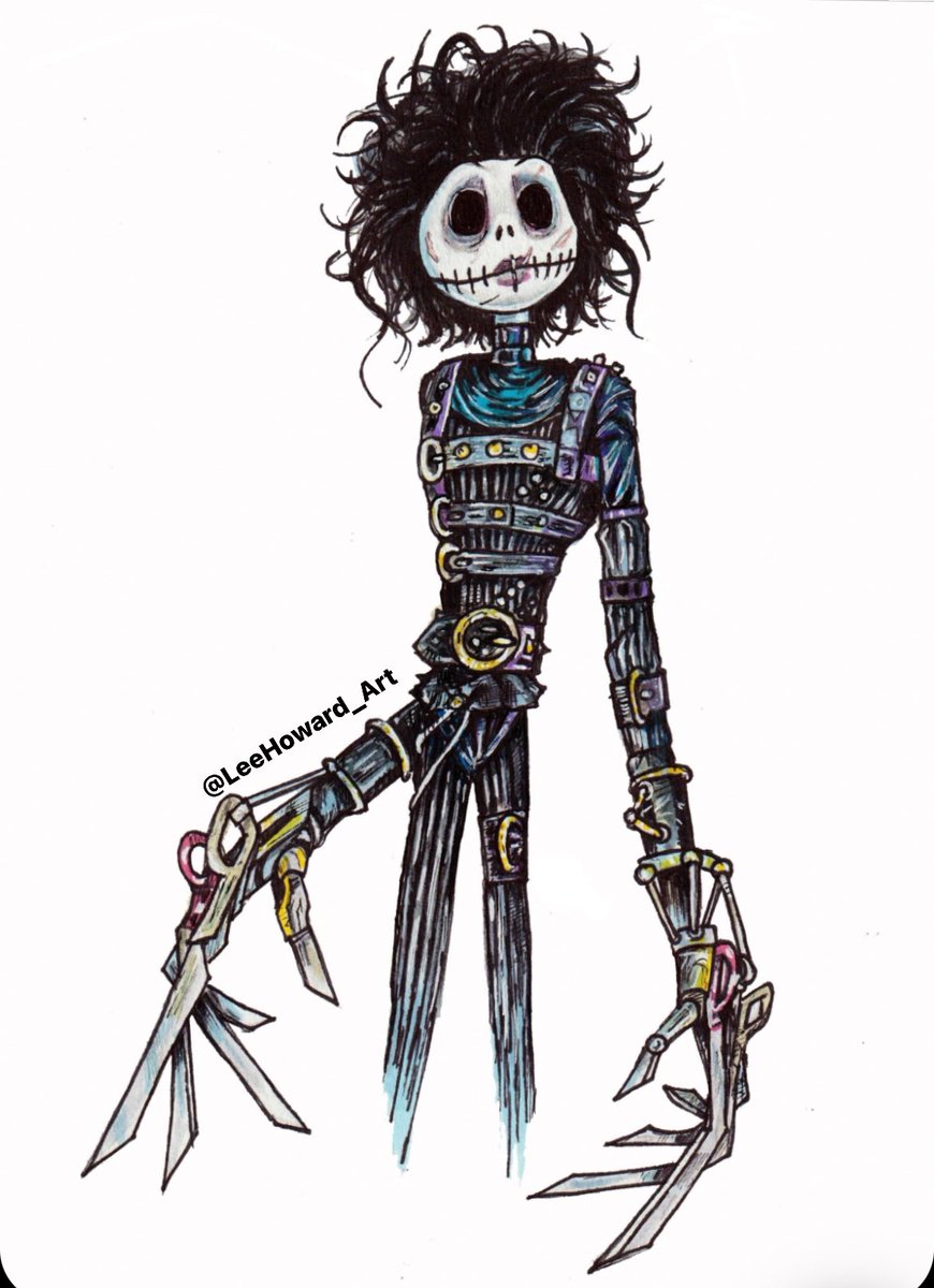 A little Jack Skellington/Edward Scissorhands mashup sketch for today!
The original drawing is in my shop now, if anyone is interested :)
#jackskellington #edwardscissorhands