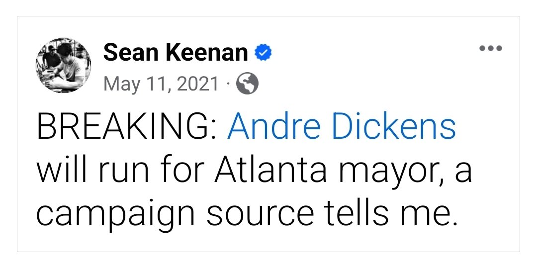 Flashback to when I broke this news...

Relatedly, #AtlPol campaign season is creeping up on us. Got some scoops brewing.
