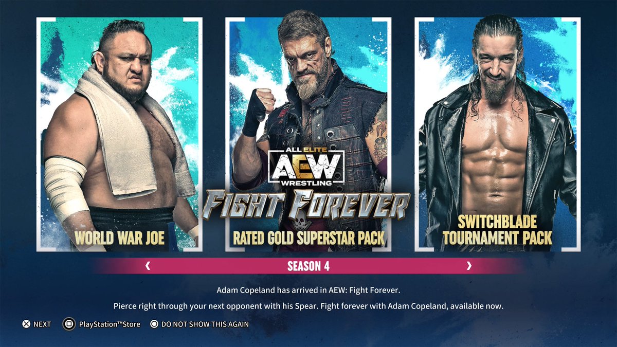 'Adam Copeland: Available Now'

Where is he? I can't find him!? @AEWGames #AEWFightForever #AEWFF #AEW #AdamCopeland #Edge
