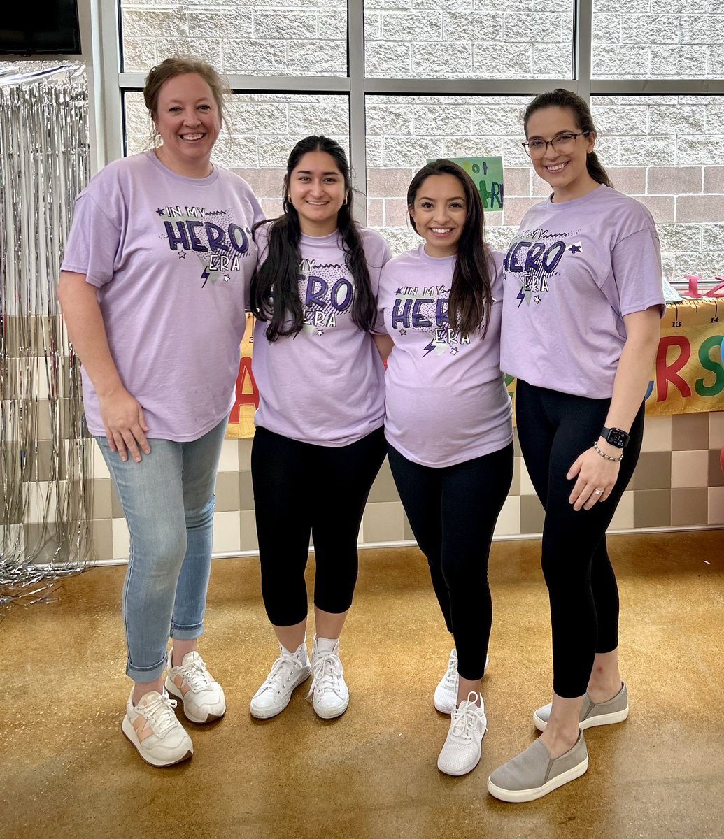 HeroPTO's tweet image. We’ve had such a fun week spoiling our amazing Hernandez Elementary Teachers and Staff!!  Such a deserving group to appreciate!! We are forever thankful for all you do for our Heroes 🫶🏼💜
And how cute are they in their new Hero Era swag🤩🤩