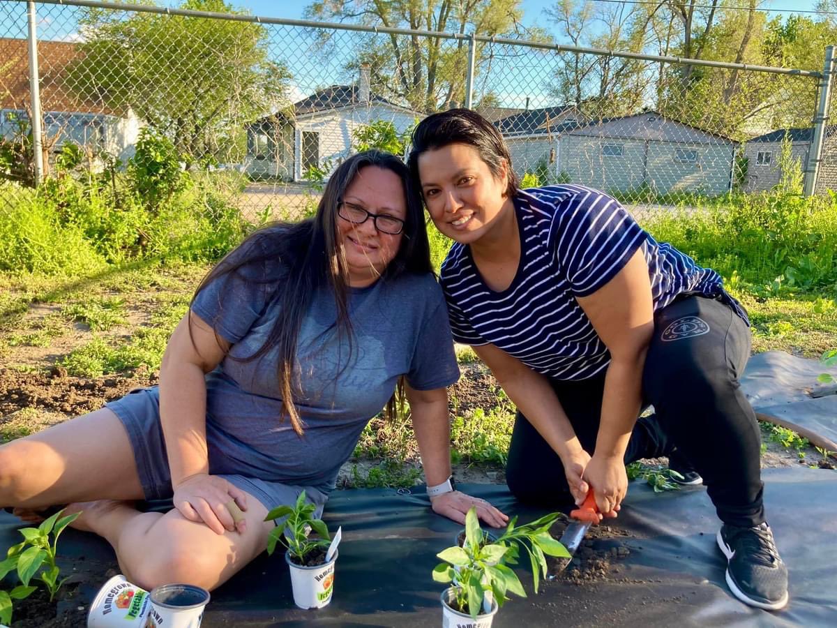 Cheer Up! put in the community garden at Victory Boxing Club & Community Center this week! @victoryboxing #CheerUp #communitygarden #veggies #gardening
