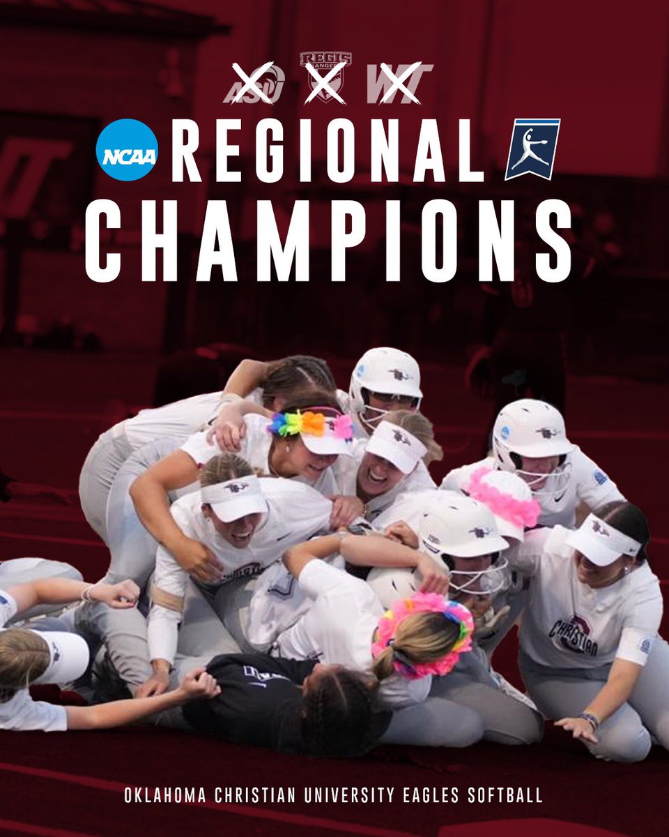 TODAY WAS 𝗦𝗨𝗣𝗘𝗥! 🏆 OC takes down the #1 team in the nation, going 𝙐𝙉𝘿𝙀𝙁𝙀𝘼𝙏𝙀𝘿 at the @NCAADII south central regional, and advances to their first super regional in 𝙥𝙧𝙤𝙜𝙧𝙖𝙢 𝙝𝙞𝙨𝙩𝙤𝙧𝙮! 🦅 #TalonsUp🥎