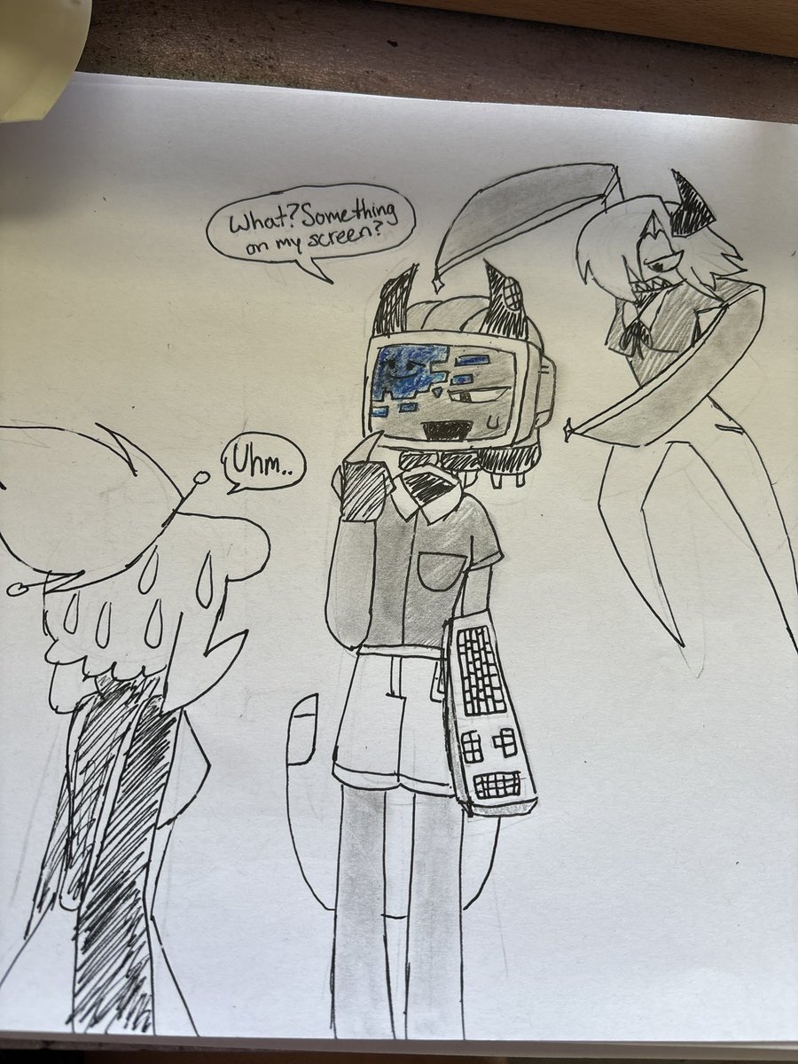 sobbydroplet's tweet image. Whatever you do, don’t turn around!
#fundamentalpapereducation #fundamentalpapereducationoc #fpeocs #MisterPcFpe #MisterPc #Kalefpe #MissSweetums
#art
@Fr0ggB01 Mister Pc belongs to them!