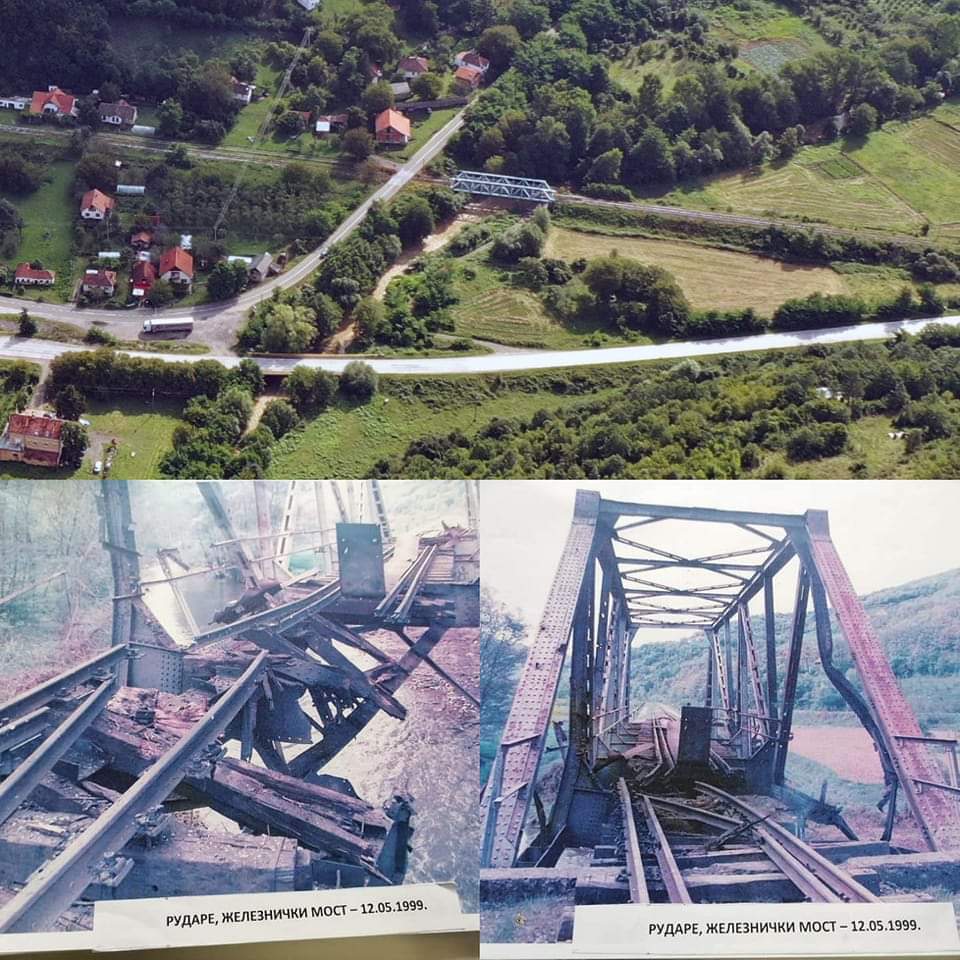 ❗Да се не заборави ❗ Пре 25 година, 12. маја у 01:20 часова, 1999 године, док су мештани косаничког села Рудара спавали, злочиначки авиони НАТО алијансе изручили су своје разарајуће пројектиле на железнички мост на реци Косаници. 🔽🔽🔽