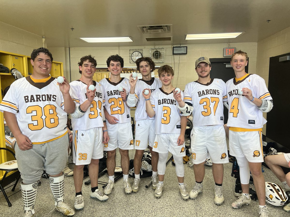 The seniors earn the game balls on Senior Day for the win against Lima.