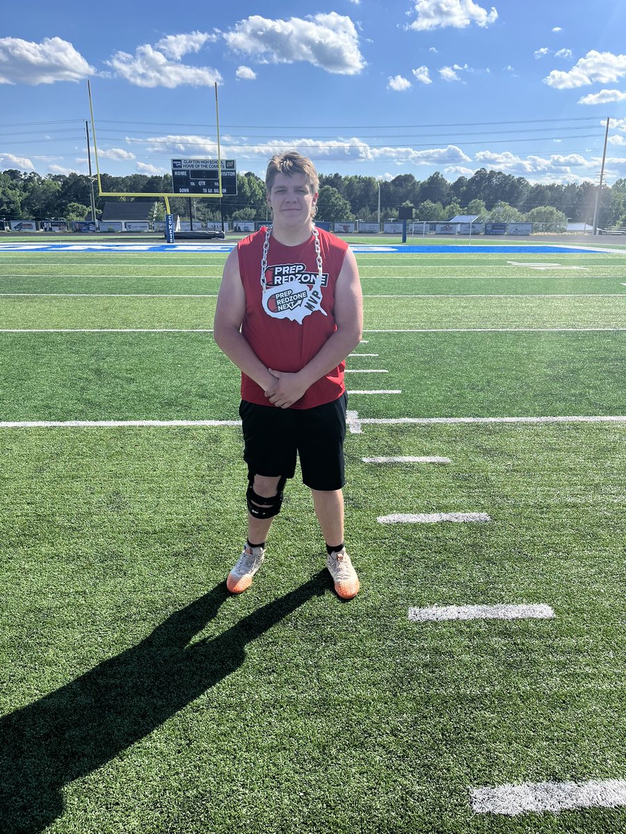 OHS_Football1's tweet photo. At the @PrepRedzoneNC combine today! 

Luke Cecil (2025) OL MVP 
Hank Nunnery (2025) QB MVP 
Jaylen Starks (2026) LB MVP https://t.co/pFTfnZTfnb