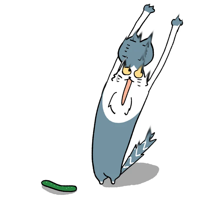 #本ミリバール猫ときゅうりです 