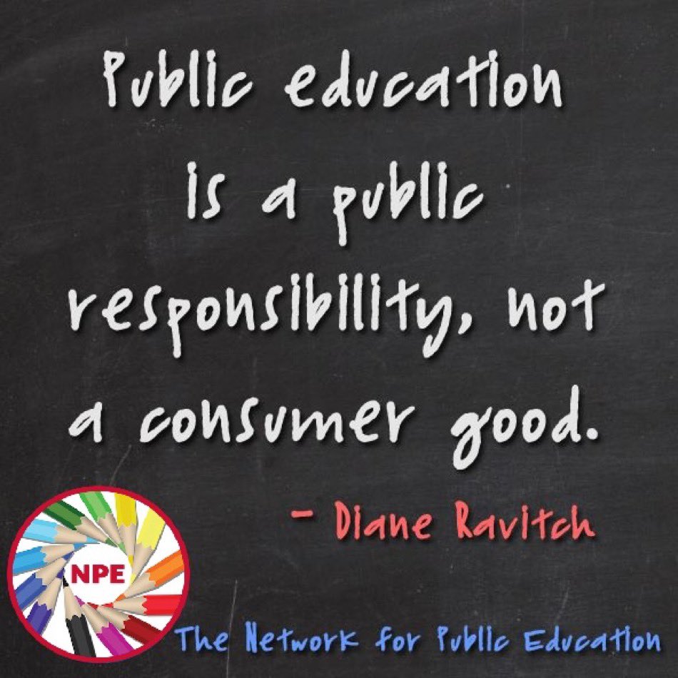 Religious people and non-religious people alike pay for the education of ALL children through the public good.

It’s called public education

But the libertarian voucher people, led by <a href="/BetsyDeVos/">Betsy DeVos</a>, don’t believe in a public. 

Or a public good.

They believe only in themselves.