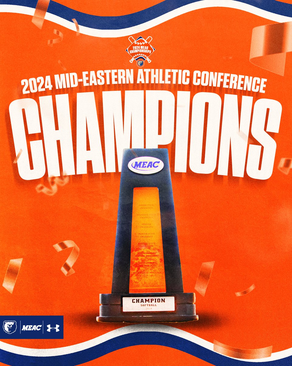 It’s a wrap. @MorganStateBears🐻🥎 are your @MEACSports champions, following a 6-0 victory in Game 2️⃣ over that other Baltimore team. @MEACSports | @UnderArmour #GoBears🔷🔶