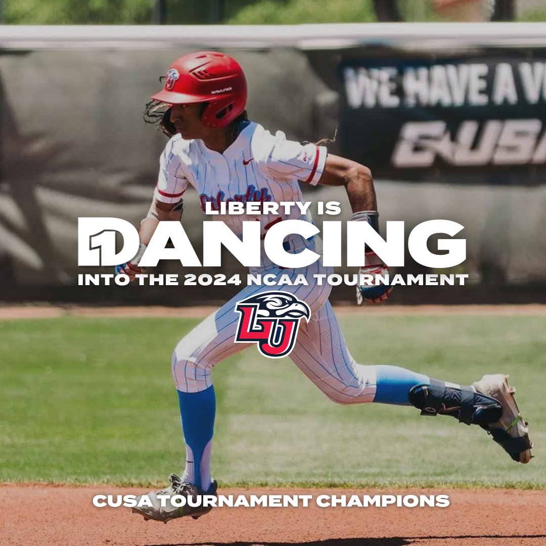 TICKET PUNCHED 🎟️🏆 @LibertySB wins the @ConferenceUSA and earns a spot in the 2024 #NCAASoftball Tournament. #D1Softball #RoadToWCWS