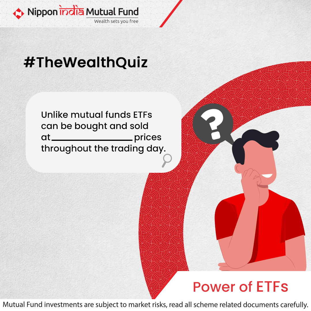 Nippon India ETF brings you an exciting initiative to test your ETF Quotient every week.

So go ahead, leave your answer in the comments.

Let’s Learn, Enjoy & Spread Knowledge.

#Investment #Savings #FinancialGoals #ETF #ETFIndia #NipponIndiaETF
