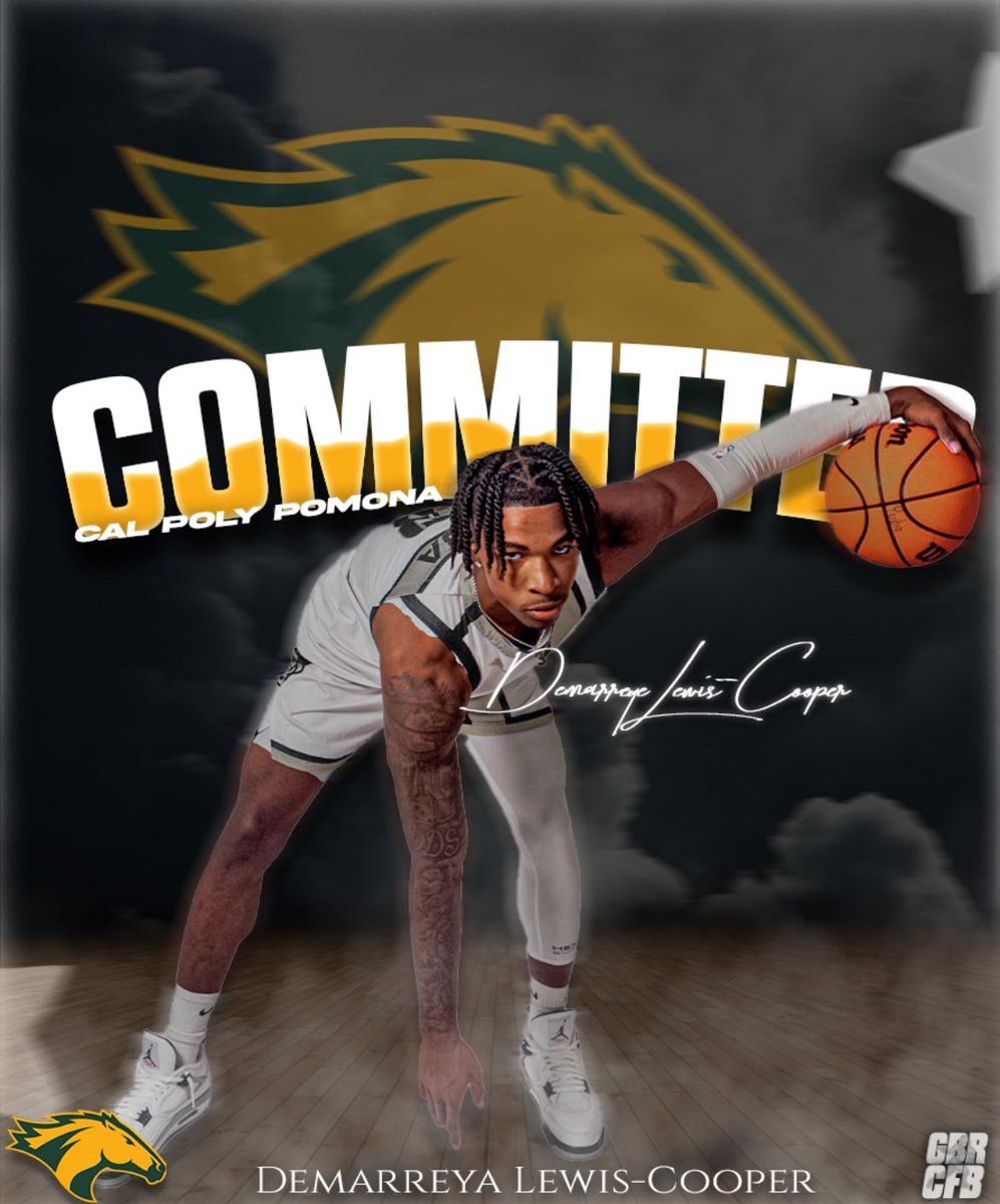 Demarreya Lewis-Cooper🏀 (@demarreya) on Twitter photo Excited To Announce That I Have Commited to Cal Poly Pomona🟡🟢
#gobroncos
Thank You🖤 <a href="/YubaMensHoops/">YubaMensHoops</a> <a href="/Coachcorn88/">Coach Corn</a> <a href="/Coach_Nate_Dogg/">Nathan Stephens</a> Excited To Announce That I Have Commited to Cal Poly Pomona🟡🟢
#gobroncos
Thank Youđź–¤ <a href="/YubaMensHoops/">YubaMensHoops</a> <a href="/Coachcorn88/">Coach Corn</a> <a href="/Coach_Nate_Dogg/">Nathan Stephens</a>