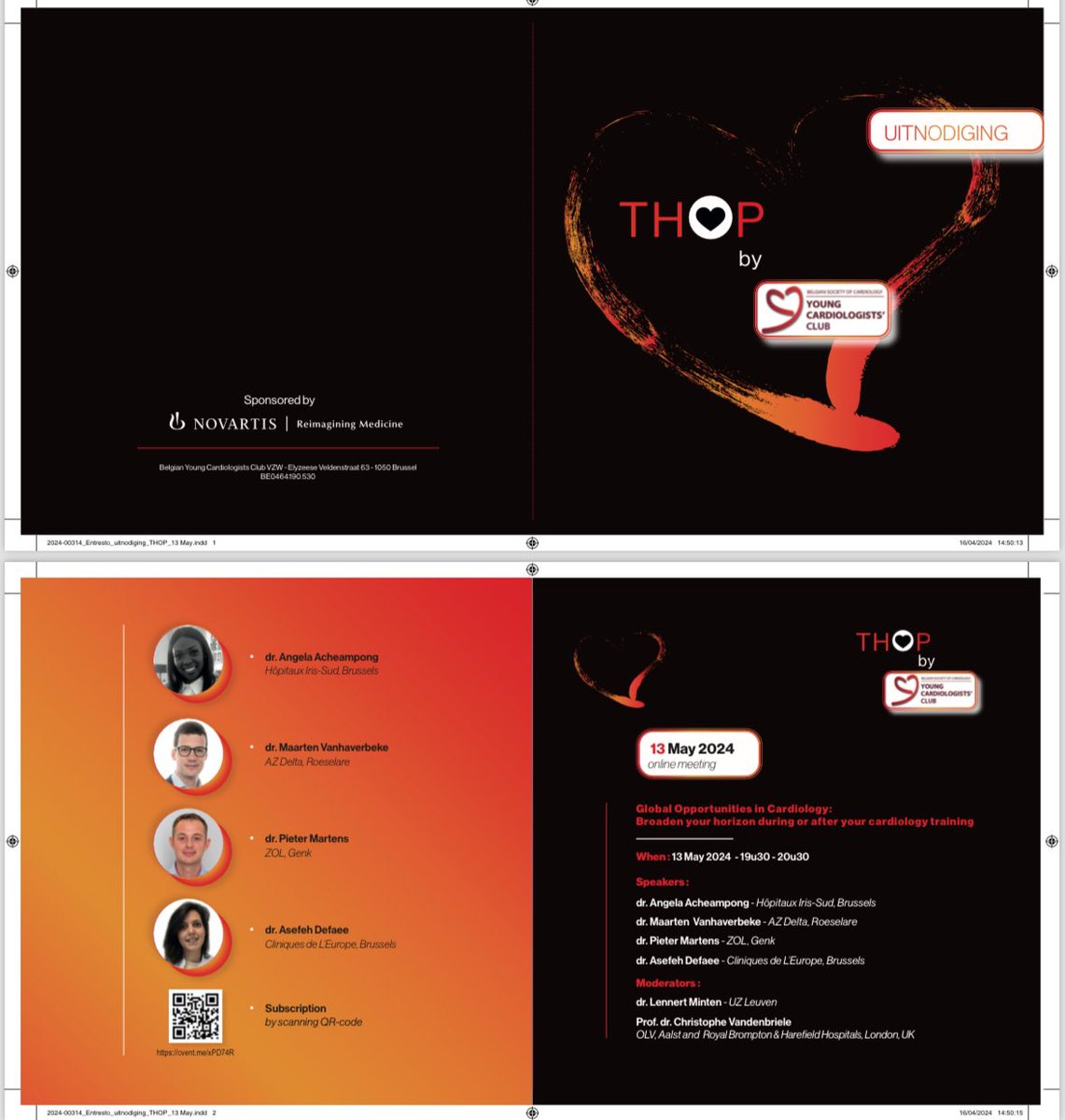 Join us on the 13th of may at 7.30 pm at our second THOP session : “Global Opportunities in Cardiology: Expand Your Horizon During or After Your Cardiology Training. » 
Click on the link 🔗 cvent.me/xPD74R
Sponsored by <a href="/Novartis/">Novartis</a>