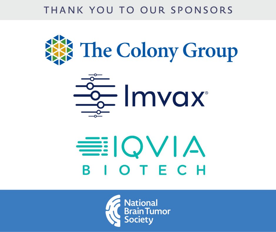 NBTS would like to thank our sponsors, @ColonyGroup, @imvax_inc , and @IQVIA_Biotech for supporting the New Jersey Brain Tumor Walk. Because of your support, the #braintumor community joined together today for an inspiring & memorable event: BrainTumor.org/NewJersey