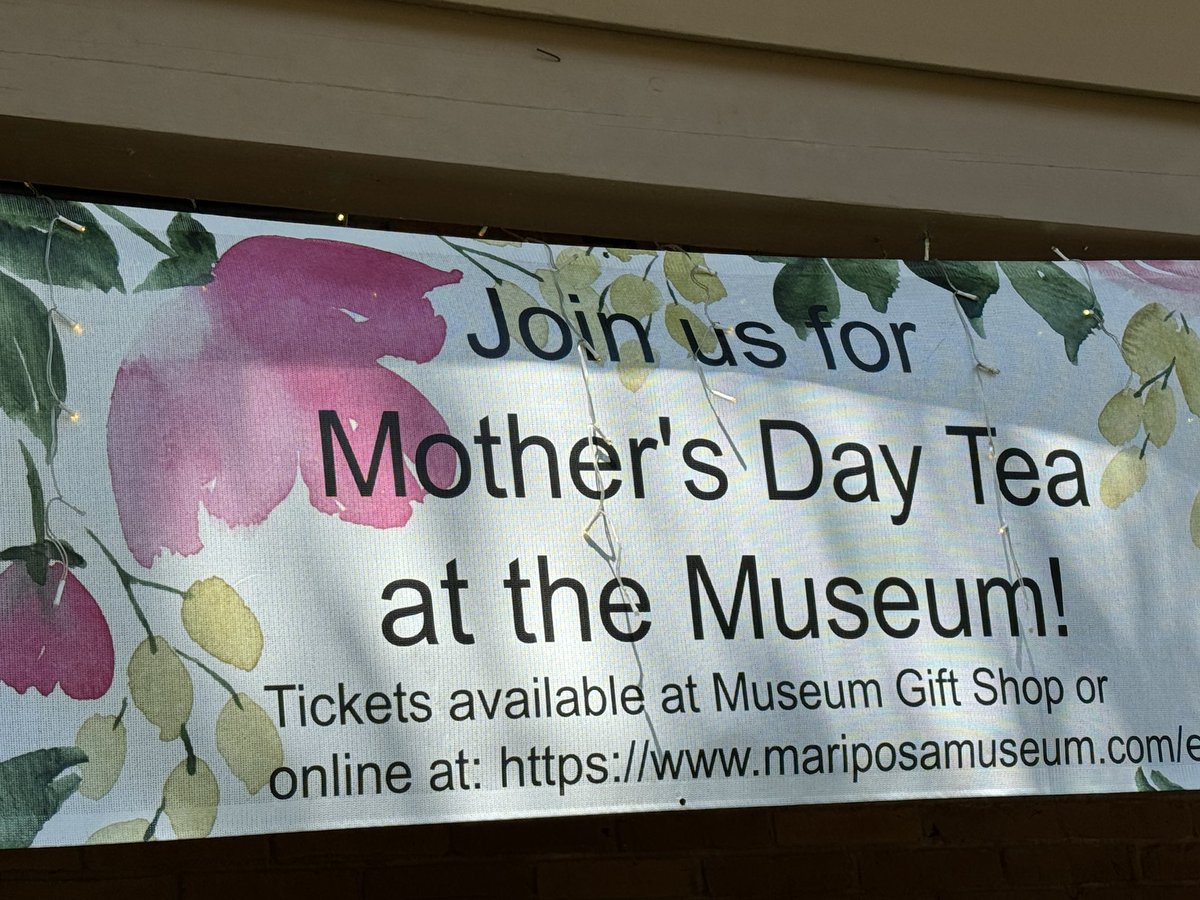 We had a wonderful time today at the Mariposa Museum & History Center’s Mother’s Day Tea. The cookies were delicious and we had butterfly themed tea-cups. Happy Mother’s Day, mom!