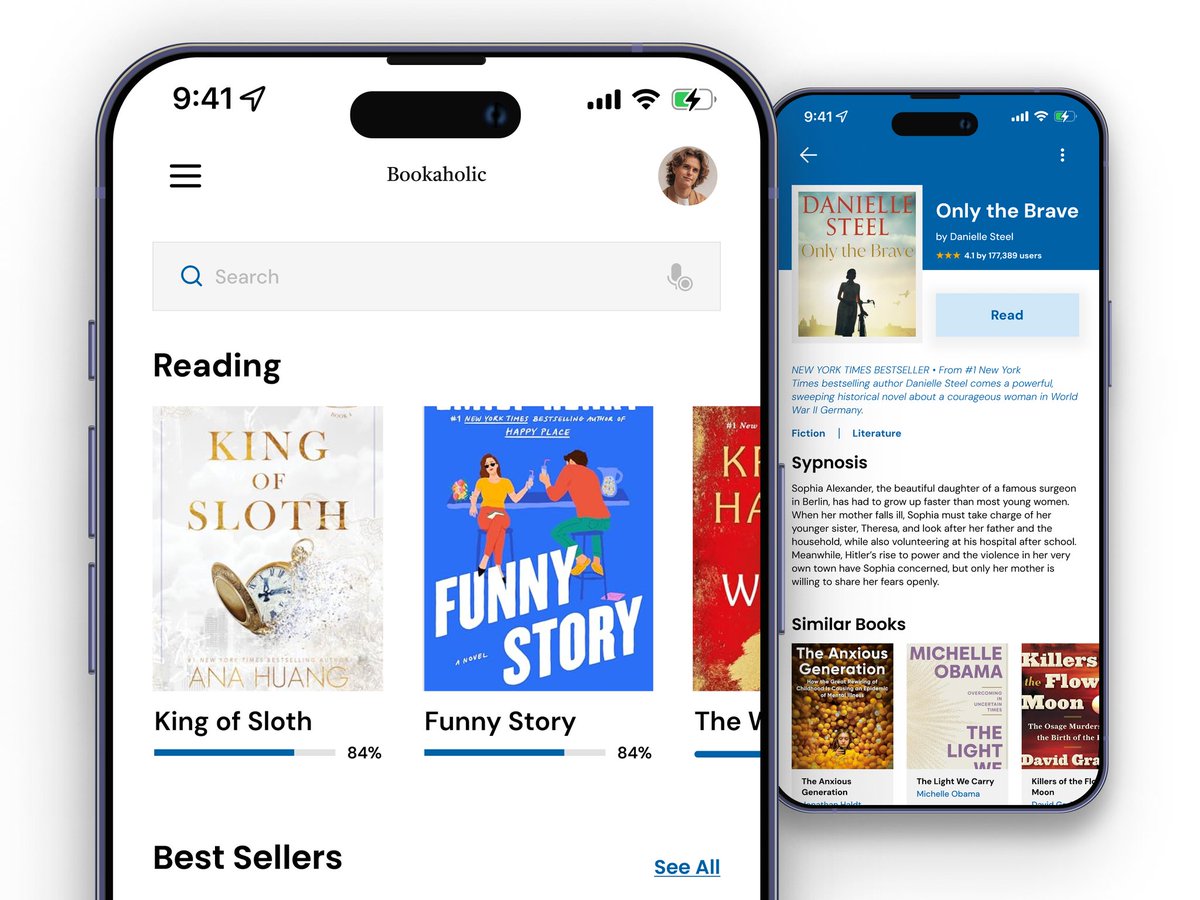 #day82 #90daysUIChallenge 
Today, I designed mobile screens for a book reading app. 

I intentionally chose sharp edges for design components such as as buttons and backgrounds in order to highlight the relationship with real books.
Please share your thoughts guys..
#UIDesign #ux