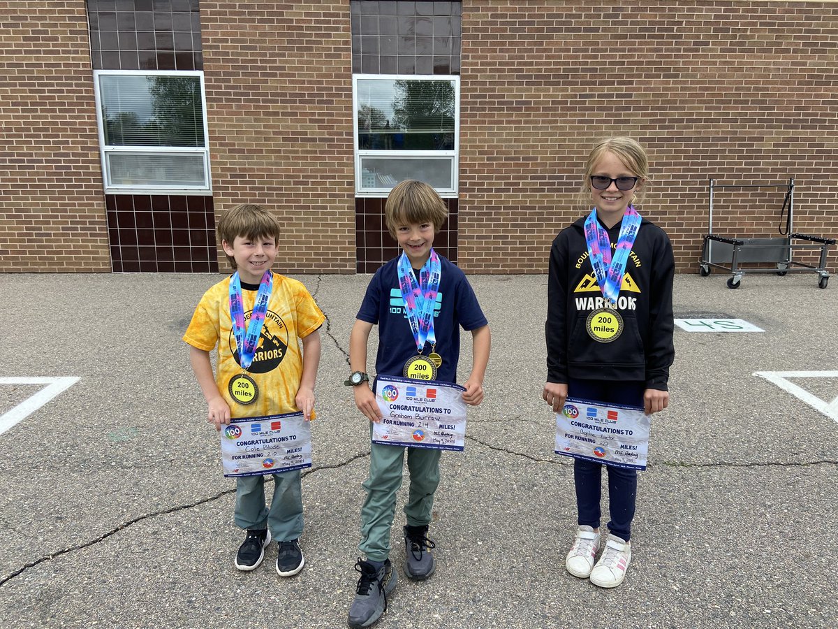 200+ students benefited from 100 Mile Club 3x/wk. Largest turnout ever! We celebrated those that participated, those that achieved 100 miles, and 3 students that ran 200 miles! #StVrainStorm <a href="/SvvsdSchuh/">Kristopher Schuh</a> <a href="/SVVSDsupt/">svvsdsupt</a> <a href="/100MileClub/">100 Mile Club®</a>