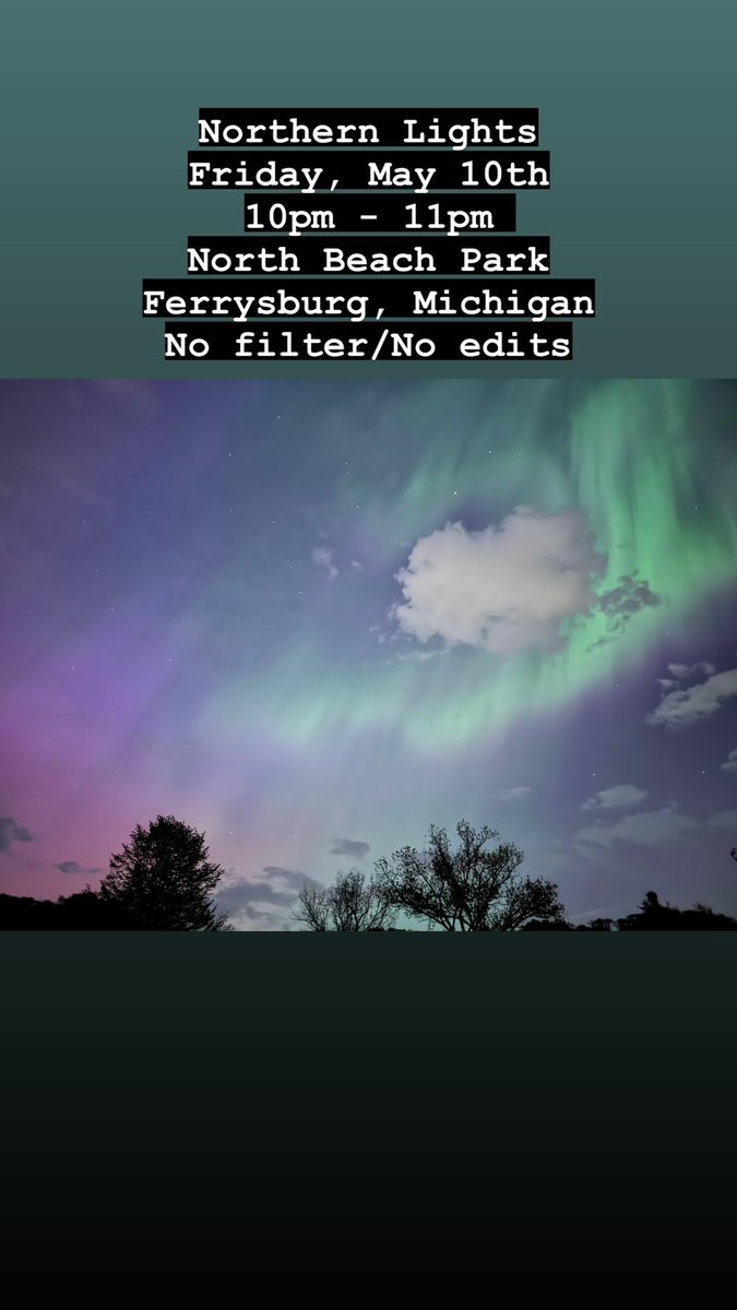 What an unexpected first in a lifetime experience 🤩 North Beach on Lake Michigan in Ferrysburg, Michigan. #NorthernLights #Auroraborealis #PureMichigan #LakeMichigan #noedit #nofilter