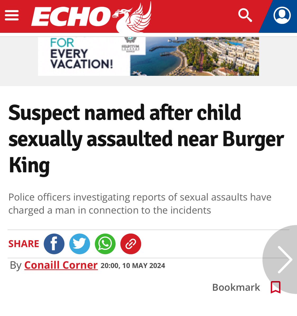 A suspect has been named after a child was sexually assaulted near a Burger King.
Mohamed Alhadi, of Halton Brook Avenue, Runcorn, was arrested at around 3.15pm on Wednesday May 8 and has since been charged with common assault and two counts of inciting a child aged 13-15 to…
