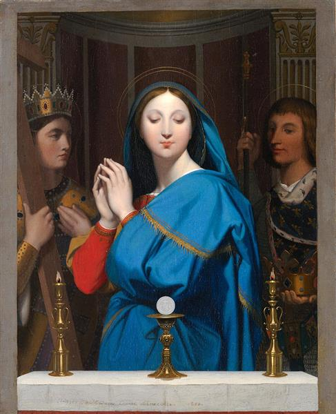 The Virgin of the Host
Jean Auguste Dominique Ingres
Date: 1866
Style: Neoclassicism
Genre: religious painting
Media: oil, canvas
Location: Musée Bonnat, Bayonne, France
Dimensions: 78 x 67 cm