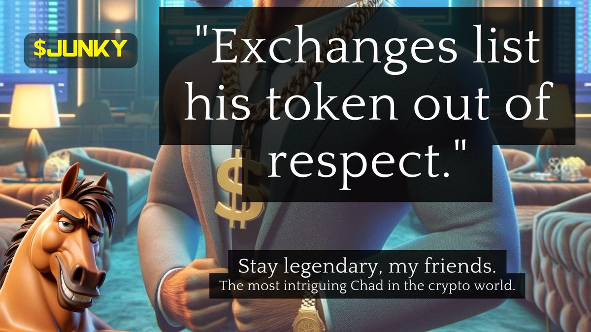 ChadJunky's tweet photo. For I am $JUNKY on $SOL.
#memecoin #crypto #moonshot #solana #top2024memecoin https://t.co/RXpOtjStBN