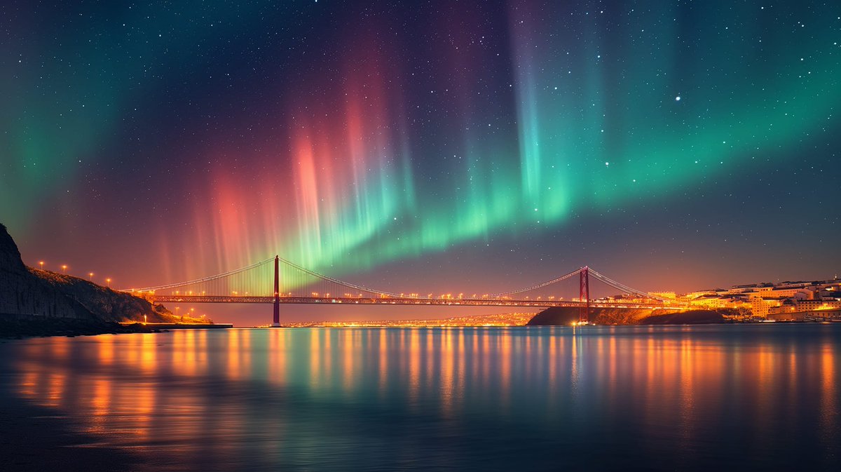 HerminioCerq's tweet image. Absolutamente inacreditável fotografia da Aurora borealis sobre Lisboa, espelhada no rio Tejo.

Absolutamente inacreditável.

📷

PromptCraft by Jorge Phyttas-Raposo © 2024
