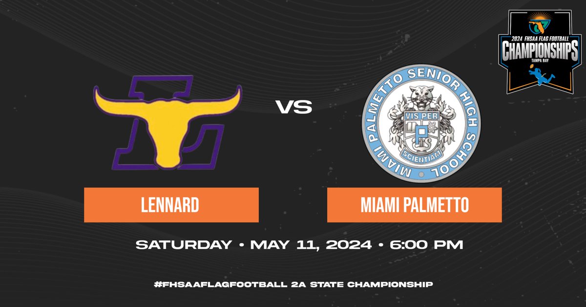 The moment you've all been waiting for has arrived! The battle for the 2A State Championship between Lennard and Miami Palmetto is officially underway! Stay tuned for updates