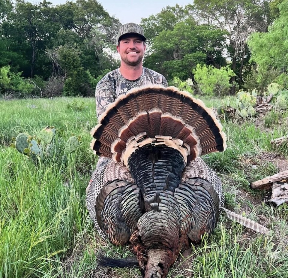 Congrats to lucky hunter @garretlindsey, who killed an absolute monster turkey for his very first bird. Check out the seven beards this magnificent bird has. Wow, what a Tom! 👏 👏 - 'Shared by LonestarOutdoorShow #FindYourAdventure #hunting #outdoors #wildturkey #turkeybeard