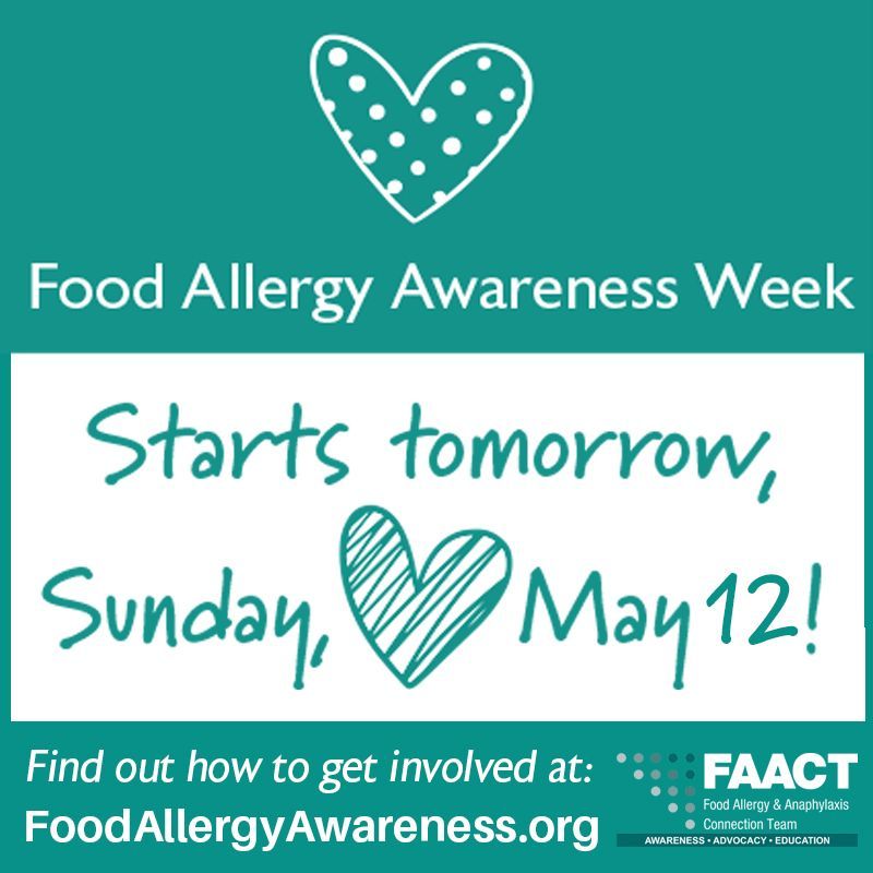 #ShareTheFAACTs During #FoodAllergyAwarenessWeek Starting Tomorrow!

A simple statement can be enough to change the way one thinks about #foodallergies and #anaphylaxis. It all starts with #education!

Visit #FAACT to learn more:
buff.ly/2GCfpTG

#FoodAllergy #FAAM #FAAW