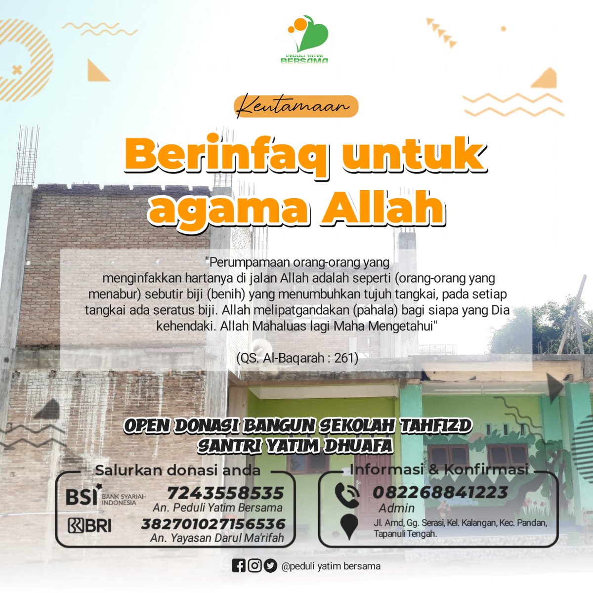 HadaitFiman's tweet photo. Yuk ikut bantu penuhi kebutuhan dana untuk melanjutkan pembangunan kls santri yatim dhuafa yg sudah lama ini terhenti🥹

Yuk terus support pendidikan para yatim dengan sedekah terbaiknya🙏🏻
@PeduliYatimBrsm https://t.co/8LbhK4xPTq